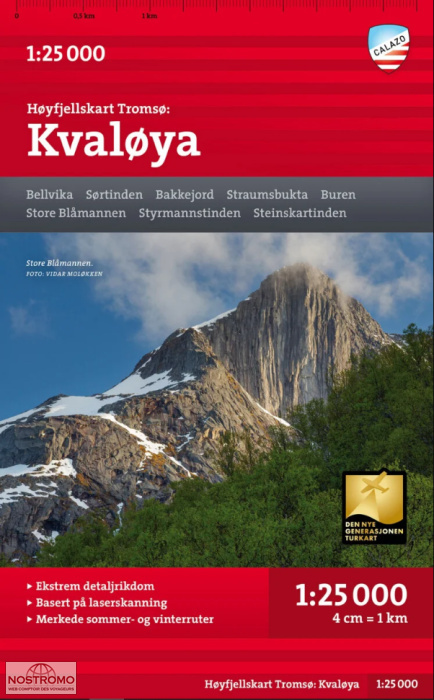 KVALØYA | carte de randonnée Calazo