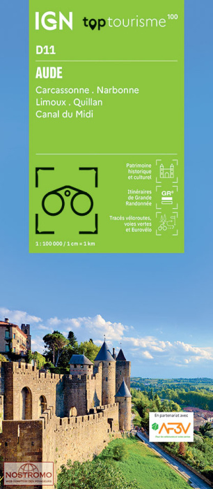 D11 AUDE | carte touristique IGN