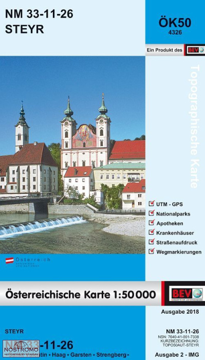 4326 STEYR | carte topographique BEV