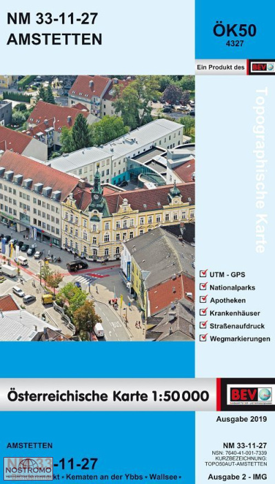 4327 AMSTETTEN | carte topographique BEV