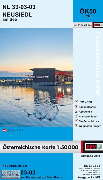 5203 NEUSIEDL AM SEE | carte topographique BEV