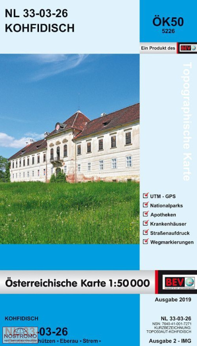 5226 KOHFIDISCH | carte topographique BEV