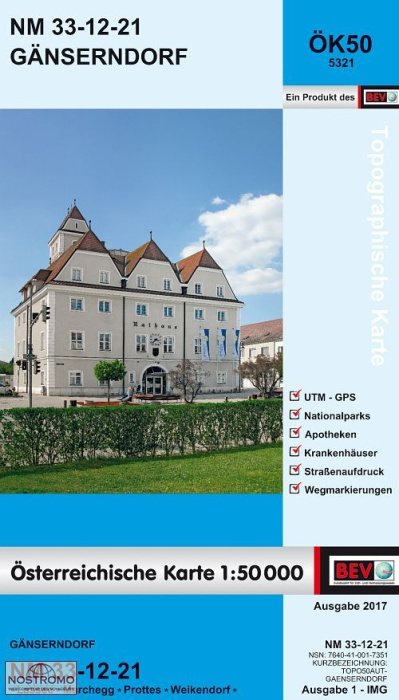 5321 GÄNSERNDORF | carte topographique BEV