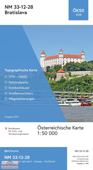 5328 BRATISLAVA | carte topographique BEV