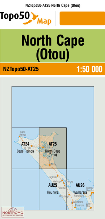AT25 NORTH CAPE (OTOU) | carte topographique LINZ