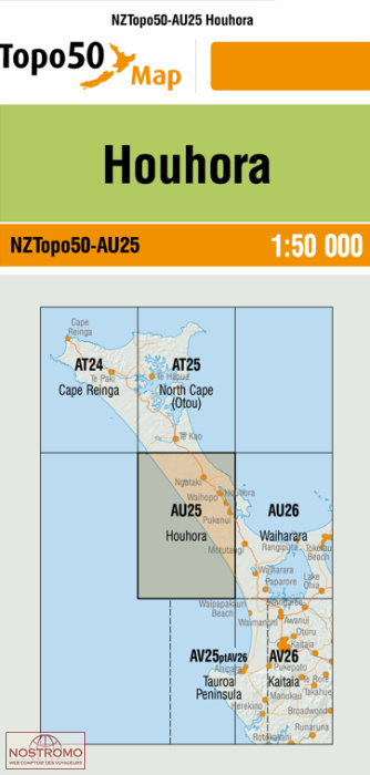 AU25 HOUHORA | carte topographique LINZ