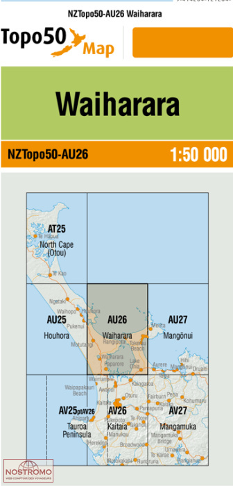 AU26 WAIHARARA | carte topographique LINZ