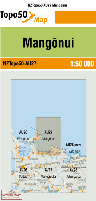 AU27 MANGONUI | carte topographique LINZ