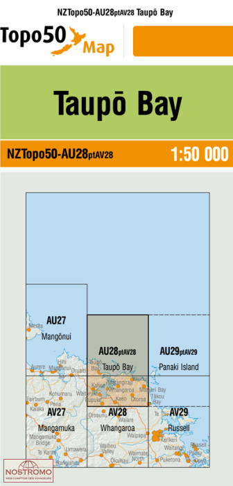 AU28PTAV28 TAUPO BAY | carte topographique LINZ