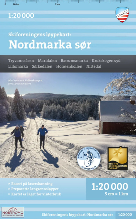 NORDMARKA SOUTH | Calazo ski touring map