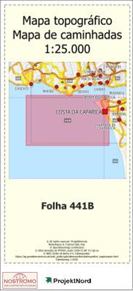 441B COSTA DA CAPARICA | carte topographique Projektnord