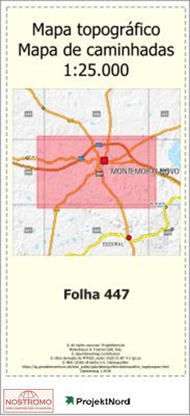 447 MONTEMOR-O-NOVO | Projektnord topographic map