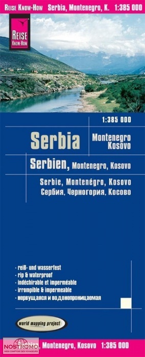 SERBIA - MONTENEGRO - KOSOVO | Reise Know-How road map