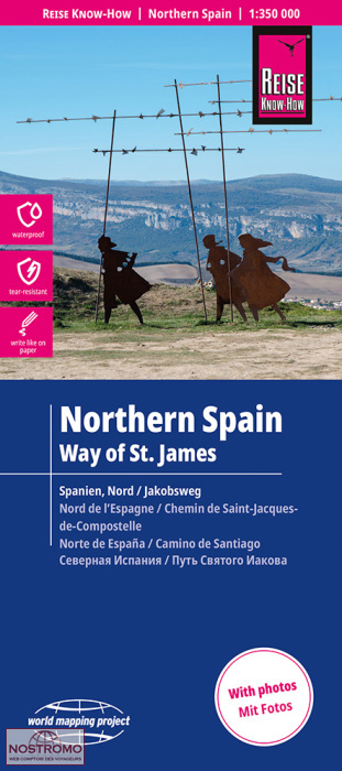 NORTHERN SPAIN - WAY OF ST JAMES | Reise Know-How road map