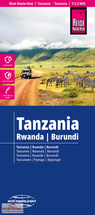 TANZANIA - RWANDA - BURUNDI | Reise Know-How road map