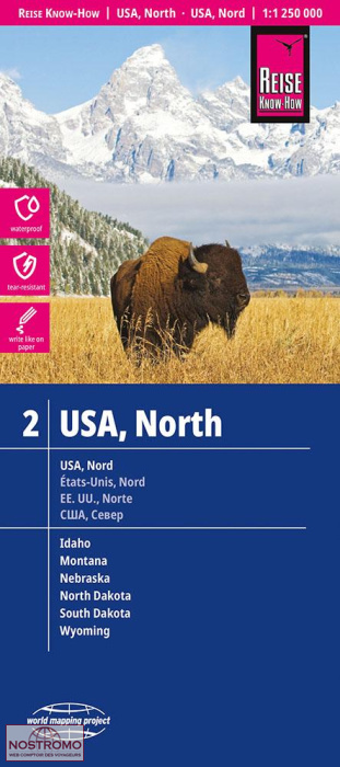 USA - NORD 2 | carte routière Reise Know-How