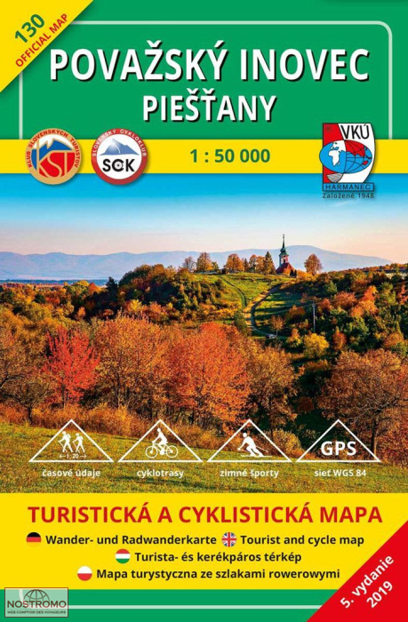 TM 130 - POVAZSKÝ INOVEC - PIESTANY | VKÚ Harmanec hiking map