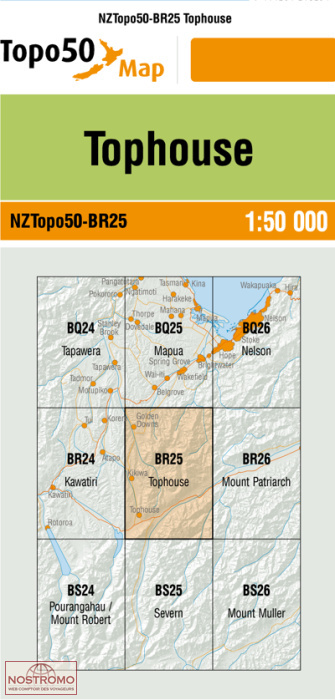 BR25 TOPHOUSE | carte topographique LINZ