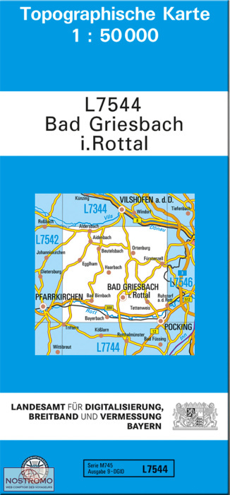 L7544 BAD GRIESBACH I. ROTTAL | carte topographique LDBV
