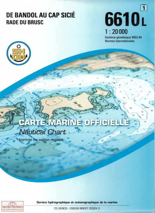 6610L FROM BANDOL TO THE CAP SICIÉ | SHOM nautical chart