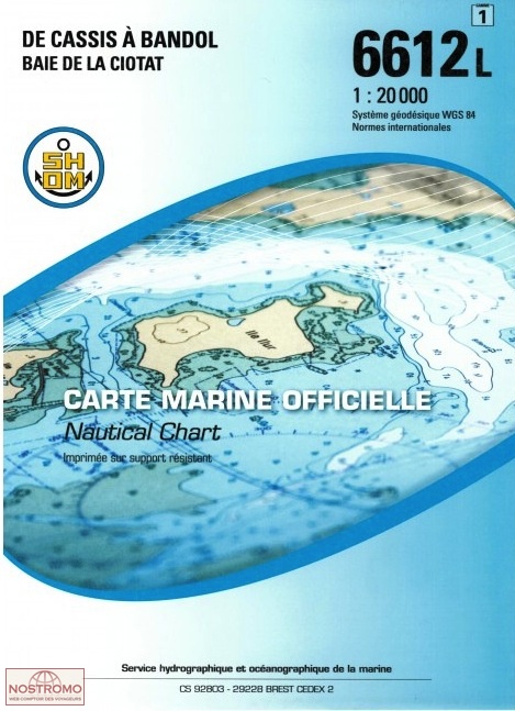 6612L FROM CASSIS TO BANDOL | SHOM nautical chart