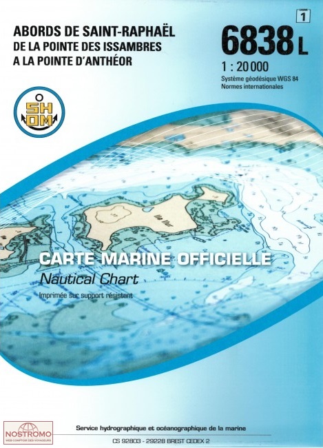 6838L AROUND SAINT-RAPHAËL | SHOM nautical chart