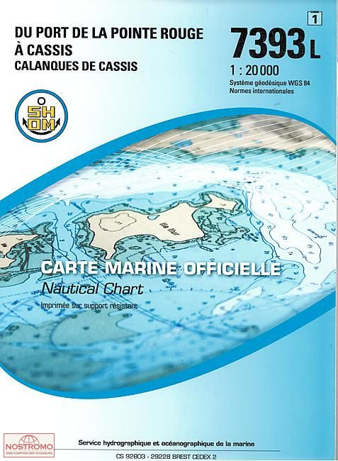 7393L FROM THE HARBOUR OF LA POINTE ROUGE TO CASSIS | SHOM nautical chart