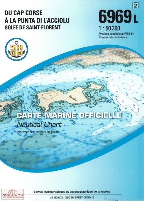 6969L FROM THE CAP CORSE TO THE PUNTA DI L'ACCIOLU | SHOM nautical chart