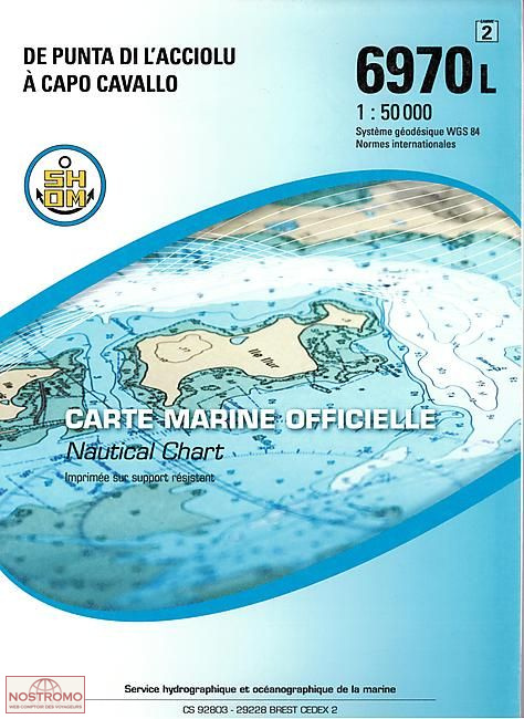 6970L FROM PUNTA DI L'ACCIOLU TO CAPO CAVALLO | SHOM nautical chart