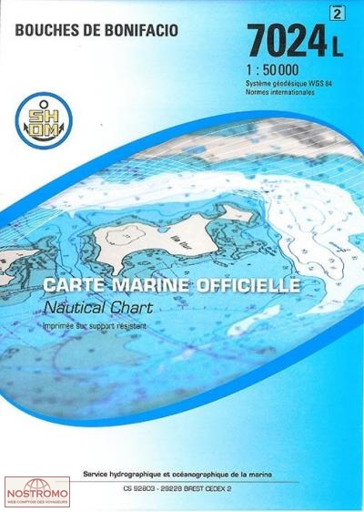 7024L MOUTH OF BONIFACIO | SHOM nautical chart
