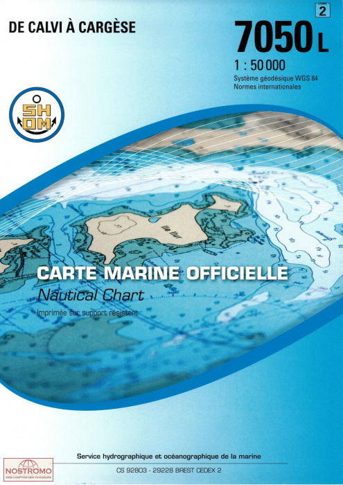 7050L FROM CALVI TO CARGÈSE | SHOM nautical chart
