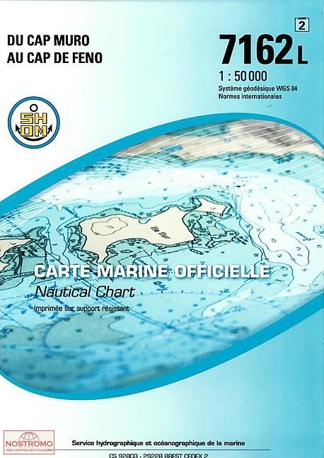 7162L FROM THE CAPE MURO TO THE CAP DE FENO | SHOM nautical chart
