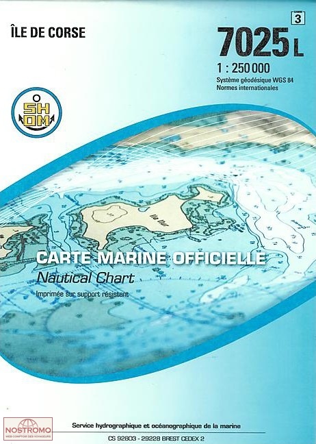 7025L CORSICA ISLAND | SHOM nautical chart