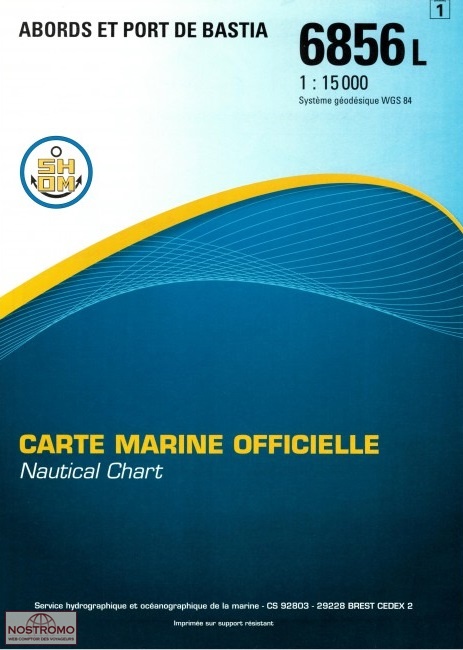 6856L AROUND THE HARBOUR OF BASTIA | SHOM nautical chart