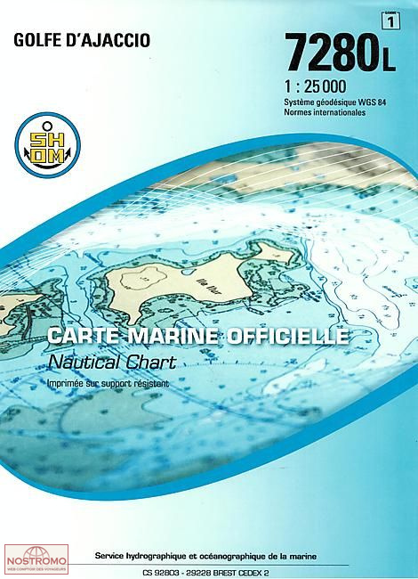 7280L GULF OF AJACCIO | SHOM nautical chart