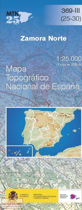 369-3 ZAMORA NORTE | carte topographique CNIG