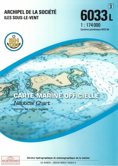 6033L ARCHIPEL DE LA SOCIÉTÉ | SHOM nautical chart