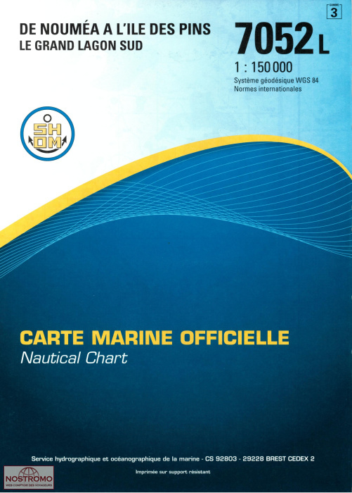 7052L DE NOUMÉA À L'ÎLE DES PINS | carte marine SHOM
