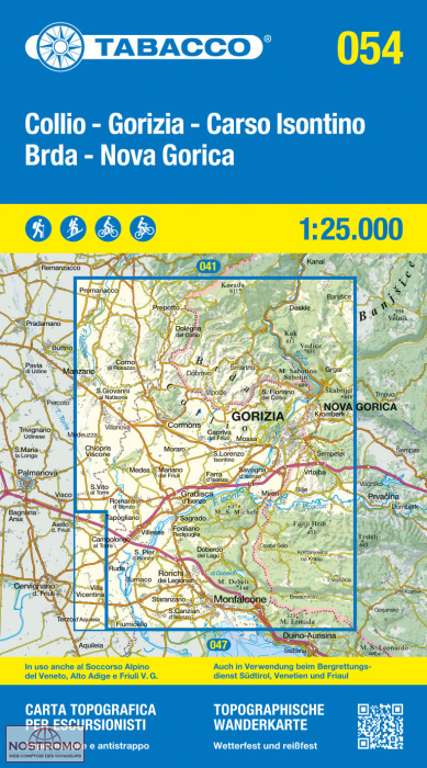 054 COLLIO - GORIZIA | Tabacco hiking map