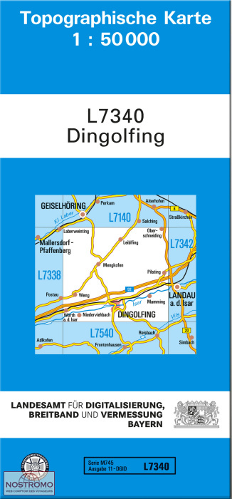 L7340 DINGOLFING | carte topographique LDBV