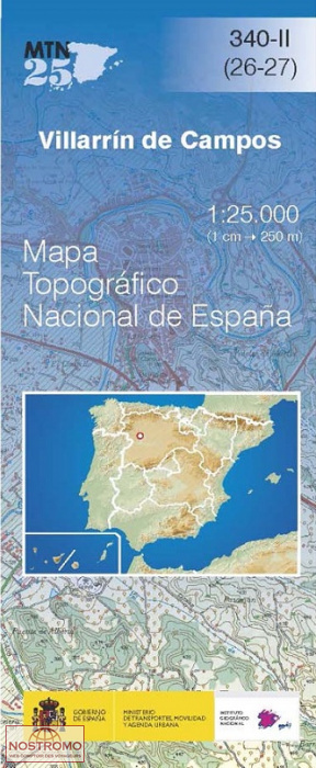 340-2 VILLARRÍN DE CAMPOS | carte topographique CNIG