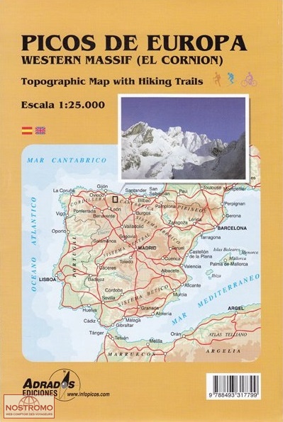 PICOS DE EUROPA - MACIZO OCCIDENTAL (EL CORNION) | carte de randonnée Adrados