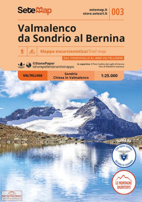 003 VALMALENCO - DA SONDRIO AL BERNINA | carte de randonnée Sete Map
