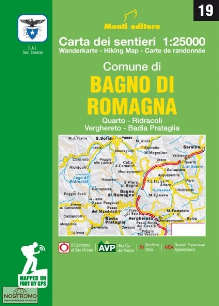 19 BAGNO DI ROMAGNA | Monti hiking map