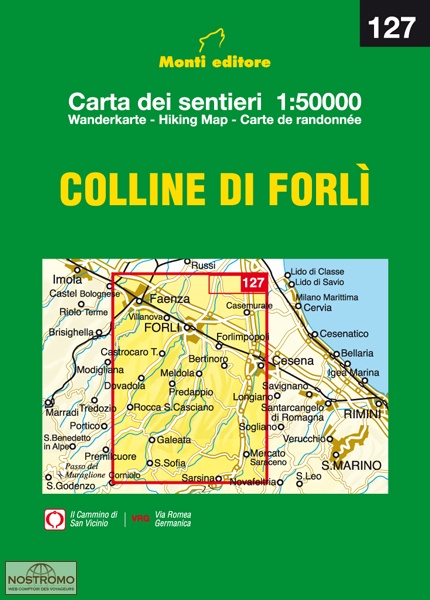 127 COLLINE DI FORLI | Monti hiking map