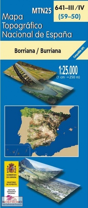 641-3/4 BORRIANA/BURRIANA | carte topographique CNIG