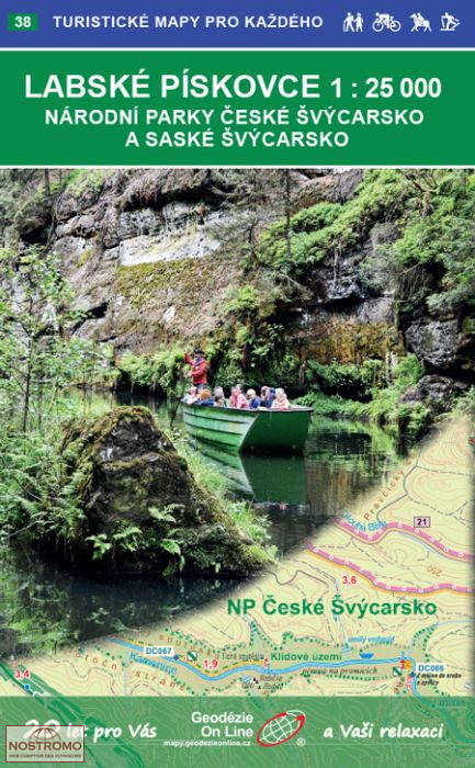 LABSKÉ PÍSKOVCE - 38 | Geodezie On Line hiking map