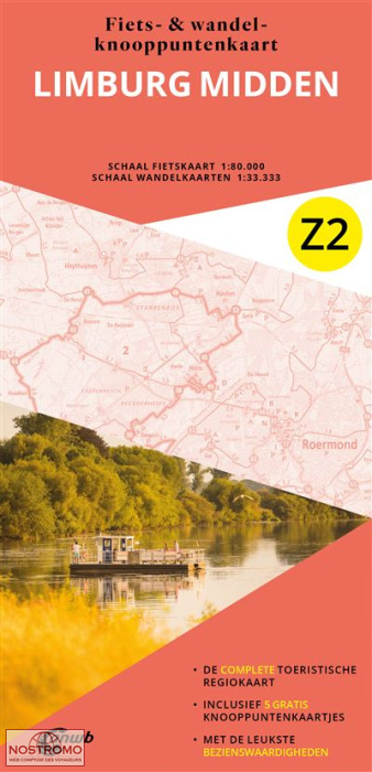 Z2 LIMBURG MIDDEN | carte de cyclotourisme et de randonnée ANWB