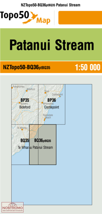 BQ36PTBQ35 PATANUI STREAM | carte topographique LINZ