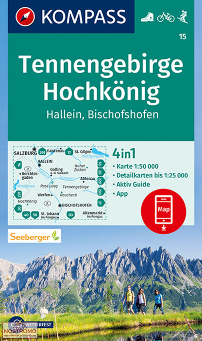 TENNENGEBIRGE - HOCHKÖNIG 15 | Kompass hiking map